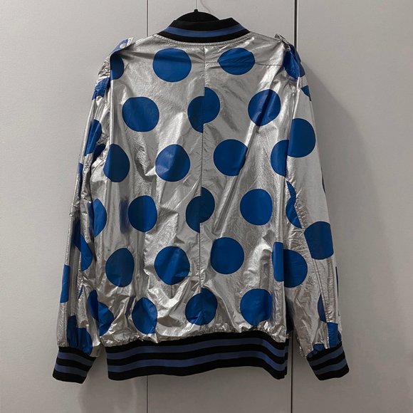 *SOLD* Marc Jacobs silver blue metallic bomber jacket - Picture 3 of 10